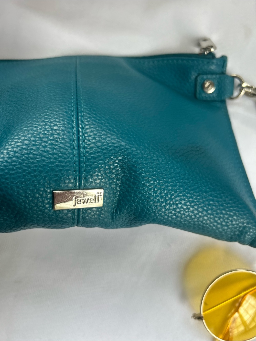 Jewel Teal Leather Wristlet Clutch - Women - Picture 5 of 8